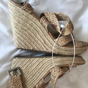 Beige Espadrilles Wedges